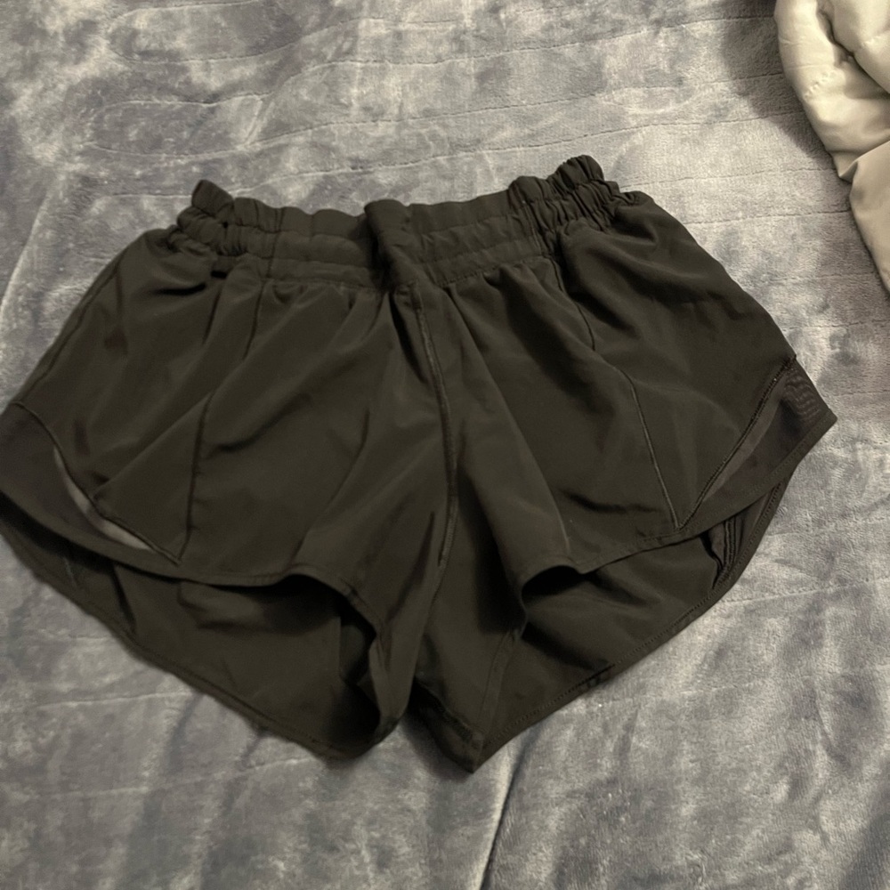 Black Lululemon Hotty Hot Shorts